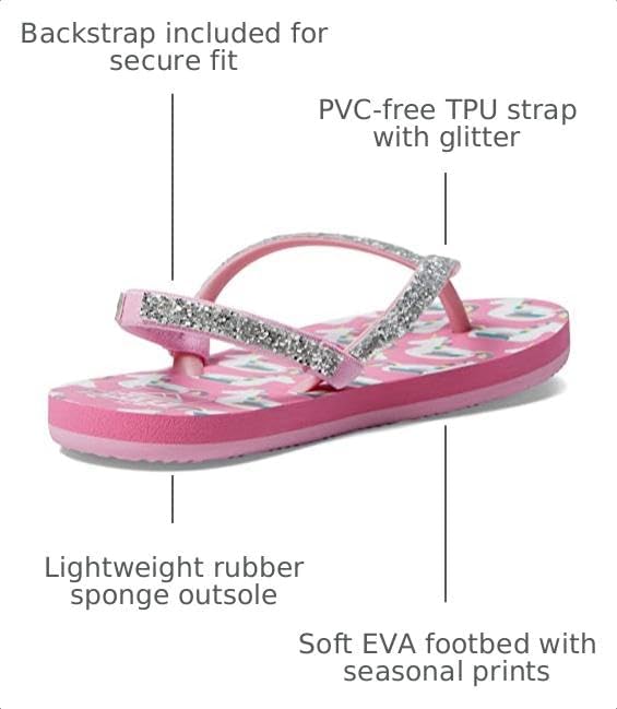 REEF Little Stargazer Prints Girls Sandal Unicorn Float