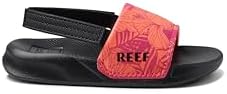 REEF Girls ToddlerLittle Kids One Slide Sandal Pink Peacock Hibiscus