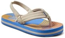REEF Boys ToddlerLittle Kid Ahi Beach Flip Flop, Soft Cushion Footbed, Water Friendly Vintage Circle Stripe