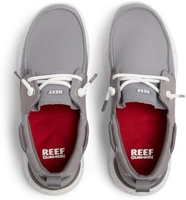 REEF Men's Swellsole Pier Boat Shoes Grey Mesh