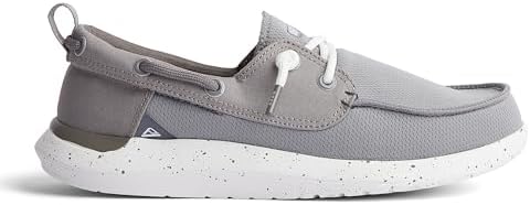 REEF Men's Swellsole Pier Boat Shoes Grey Mesh