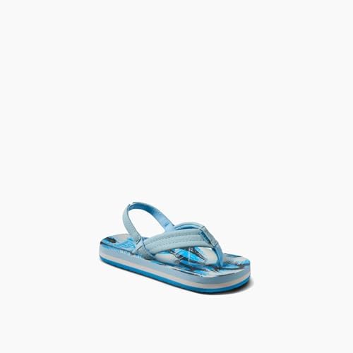 REEF Boys ToddlerLittle Kid Ahi Beach Flip Flop, Soft Cushion Footbed, Water Friendly Surf Palms