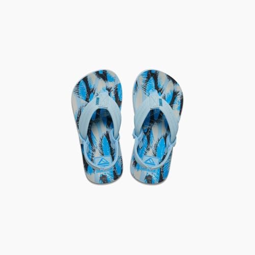 REEF Boys ToddlerLittle Kid Ahi Beach Flip Flop, Soft Cushion Footbed, Water Friendly Surf Palms