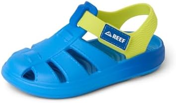 REEF Boys' ToddlerLittle Kid Totally Beachin Blue FadeYellow