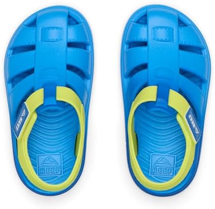 REEF Boys' ToddlerLittle Kid Totally Beachin Blue FadeYellow