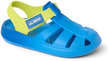 REEF Boys' ToddlerLittle Kid Totally Beachin Blue FadeYellow
