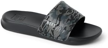 Reef Boys Kids One Slide Sandal BlackGrey Camo