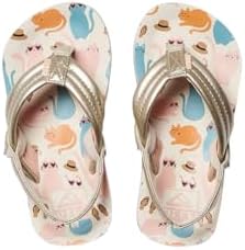 REEF Girls ToddlerLittle Kid Ahi Beach Flip Flop, Soft Cushion Footbed, Water Friendly Cool Cats