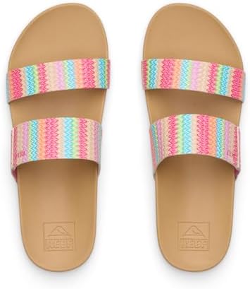 REEF Cushion Vista (Big Kid) PinkMulti Raffia