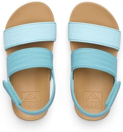 REEF Girls ToddlerLittle Kid Water Vista Platform Sandal, Water Friendly, Adjustable Strap Aqua Haze