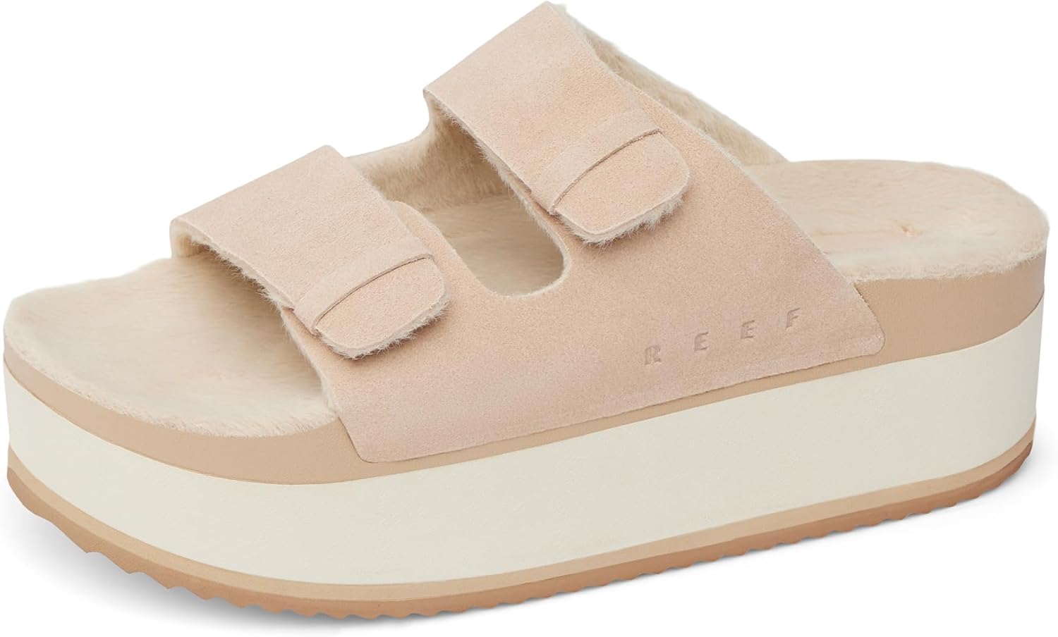REEF Women's Ojai Ciara Platform Slides Tan