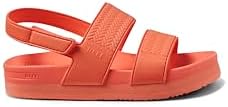 REEF Girls ToddlerLittle Kid Water Vista Platform Sandal, Water Friendly, Adjustable Strap Neon Poppy