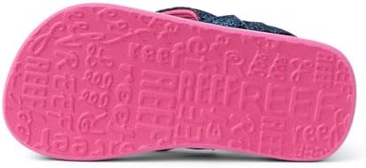 REEF Girls ToddlerLittle Kid Ahi Beach Flip Flop, Soft Cushion Footbed, Water Friendly Navy Floral