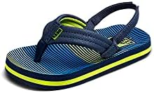 REEF Boys ToddlerLittle Kid Ahi Beach Flip Flop, Soft Cushion Footbed, Water Friendly Aqua Green Stripe