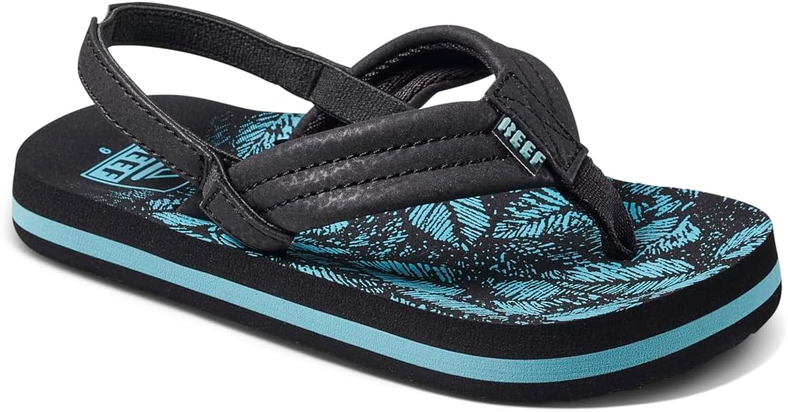 REEF Boys ToddlerLittle Kid Ahi Beach Flip Flop, Soft Cushion Footbed, Water Friendly Aquifer Palm