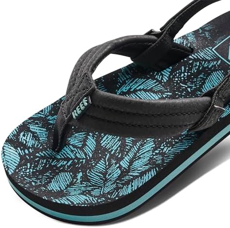 REEF Boys ToddlerLittle Kid Ahi Beach Flip Flop, Soft Cushion Footbed, Water Friendly Aquifer Palm
