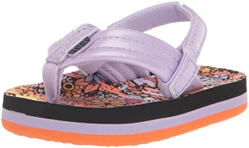 REEF Girls ToddlerLittle Kid Ahi Beach Flip Flop, Soft Cushion Footbed, Water Friendly Mini Floral