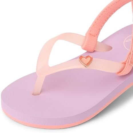 Reef Girls' Little Charming Backstrap Flip Flop Sandals LavenderCoral
