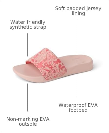 Reef Girls Kids One Slide Sandal Flower Field