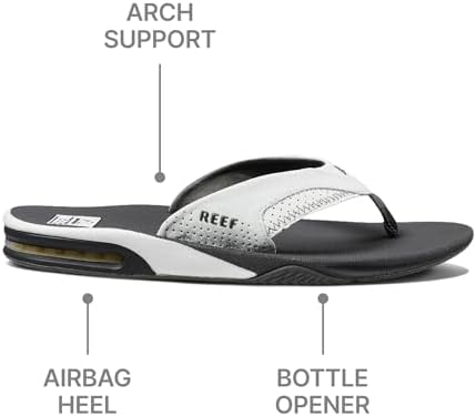 REEF Mens Sandals, Fanning GreyWhite