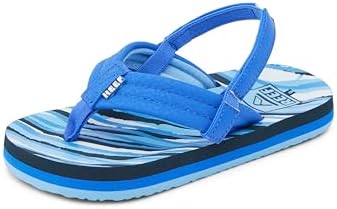 REEF Boys ToddlerLittle Kid Ahi Beach Flip Flop, Soft Cushion Footbed, Water Friendly Royal Stripe