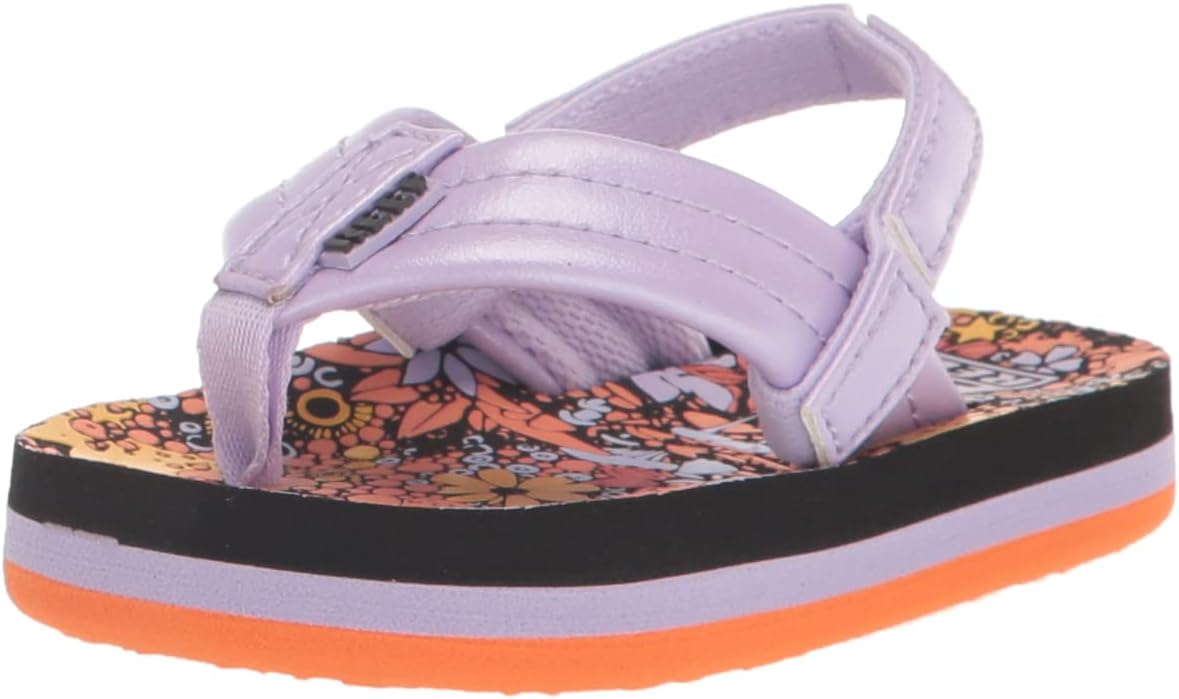 REEF Girls ToddlerLittle Kid Ahi Beach Flip Flop, Soft Cushion Footbed, Water Friendly Mini Floral