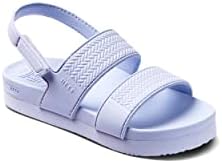 REEF Girls ToddlerLittle Kid Water Vista Platform Sandal, Water Friendly, Adjustable Strap Crystal