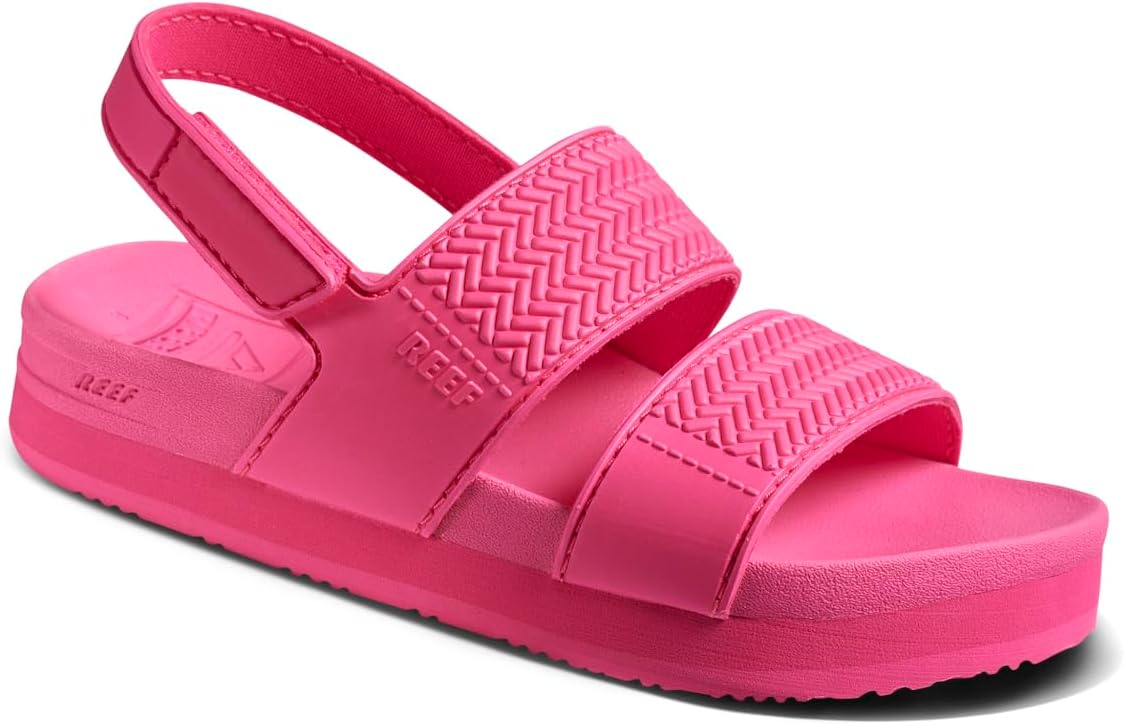 REEF Girls ToddlerLittle Kid Water Vista Platform Sandal, Water Friendly, Adjustable Strap Hot Pink
