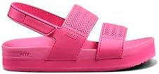 REEF Girls ToddlerLittle Kid Water Vista Platform Sandal, Water Friendly, Adjustable Strap Hot Pink