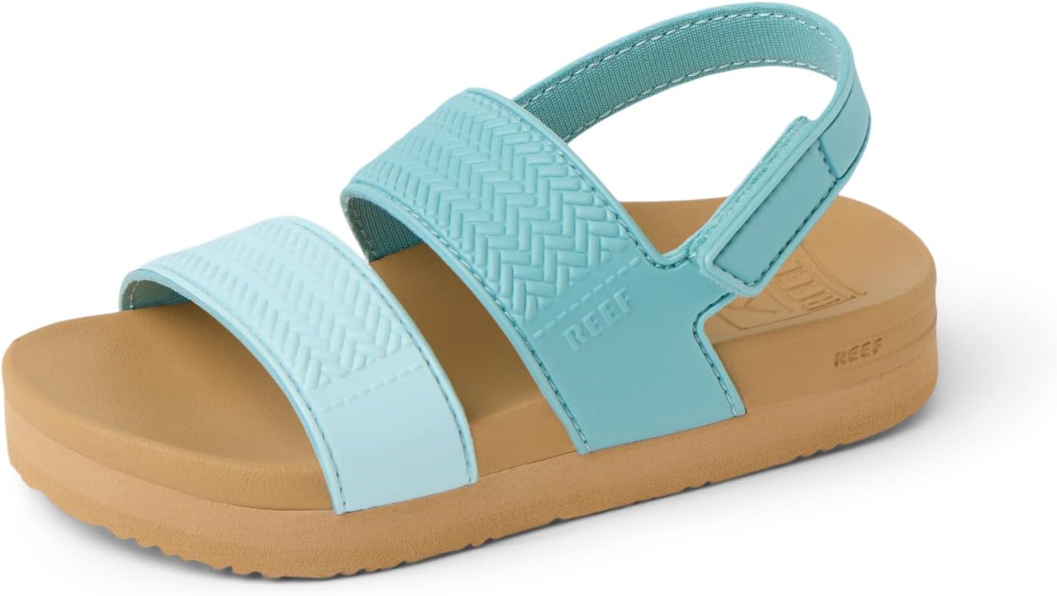 REEF Girls ToddlerLittle Kid Water Vista Platform Sandal, Water Friendly, Adjustable Strap Aqua Haze