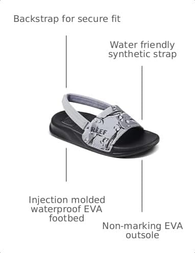 Reef Kids Little One Slide (InfantToddlerLittle Kid) Grey Camo Shark