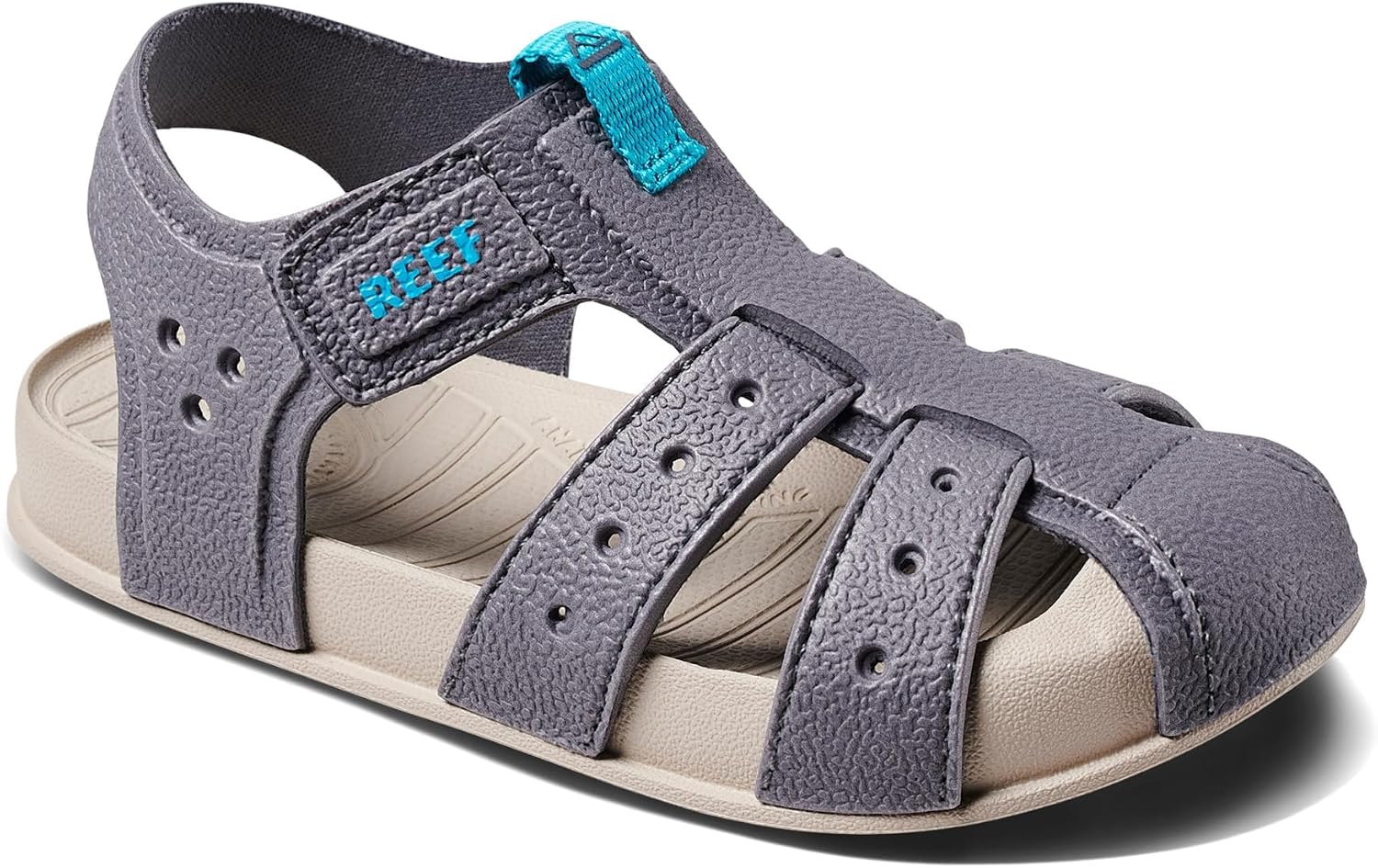 REEF Kids' Water Beachy Fisherman Sandals OakGreyAqua