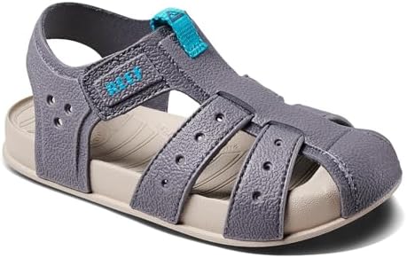 REEF Kids' Water Beachy Fisherman Sandals OakGreyAqua