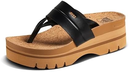 REEF Women's Vista Higher Savanah Platform Sandals BlackTan