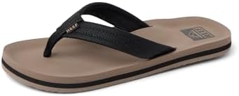 REEF Boys Kids Ahi Beach Flip Flop, Soft Cushion Footbed, Water Friendly BlackTan