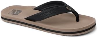 REEF Boys Kids Ahi Beach Flip Flop, Soft Cushion Footbed, Water Friendly BlackTan