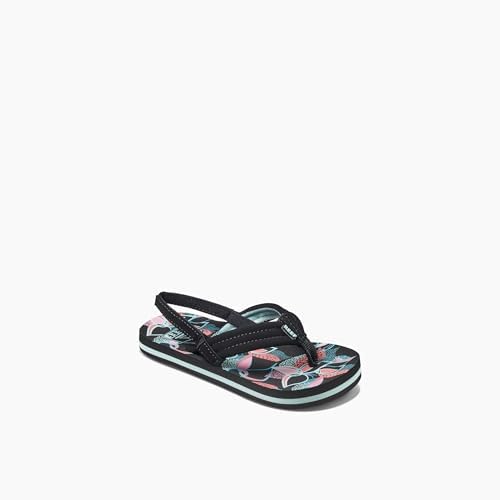 REEF Girls ToddlerLittle Kid Ahi Beach Flip Flop, Soft Cushion Footbed, Water Friendly Layered Floral