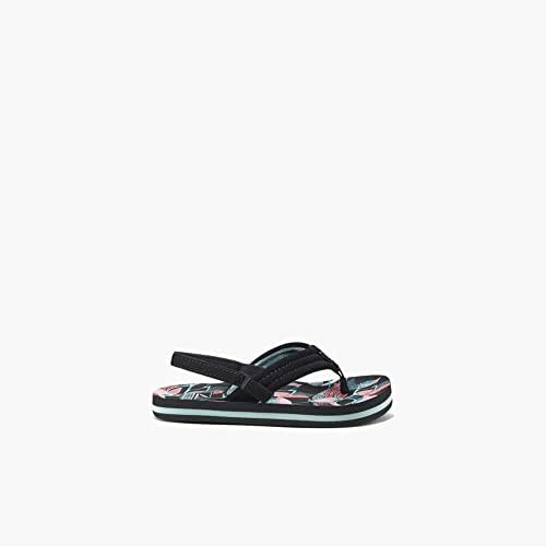 REEF Girls ToddlerLittle Kid Ahi Beach Flip Flop, Soft Cushion Footbed, Water Friendly Layered Floral