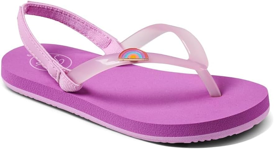 Reef Girls' Little Charming Backstrap Flip Flop Sandals Taffy