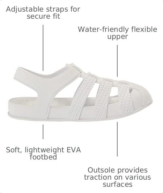 REEF Kids' Water Beachy Fisherman Sandals White