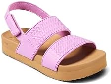REEF Girls ToddlerLittle Kid Water Vista Platform Sandal, Water Friendly, Adjustable Strap Taffy