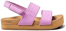REEF Girls ToddlerLittle Kid Water Vista Platform Sandal, Water Friendly, Adjustable Strap Taffy