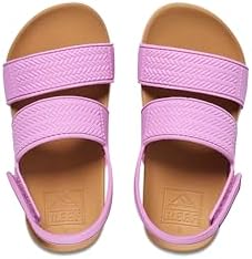 REEF Girls ToddlerLittle Kid Water Vista Platform Sandal, Water Friendly, Adjustable Strap Taffy