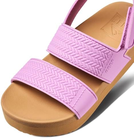 REEF Girls ToddlerLittle Kid Water Vista Platform Sandal, Water Friendly, Adjustable Strap Taffy