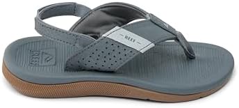 Reef ToddlerLittle Boys' Santa Ana Flip Flop, Super Soft and Supportive Footbed, Water Friendly, Backstrap, Grey, 9
