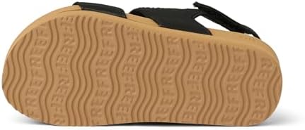 REEF Girls ToddlerLittle Kid Water Vista Platform Sandal, Water Friendly, Adjustable Strap BlackTan