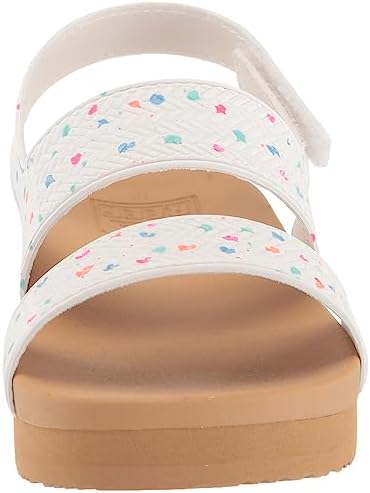 REEF Girls ToddlerLittle Kid Water Vista Platform Sandal, Water Friendly, Adjustable Strap Confetti