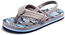REEF Boys ToddlerLittle Kid Ahi Beach Flip Flop, Soft Cushion Footbed, Water Friendly Tan Sharks