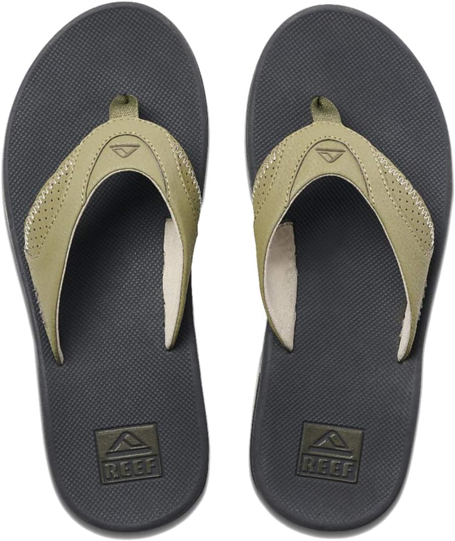 REEF Mens Sandals, Fanning Deep Olive