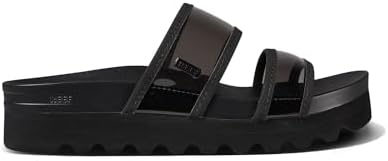 REEF Women's Vista Hi Energy Slide Sandal Black Transparent